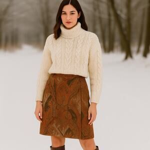 Carlisle VTG SZ 12 (Runs Small) 100% Wool Moody Wrap Style Pencil Skirt Lined